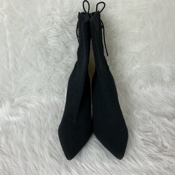 Vivaia Phoebe Kitten Heel Black Pointed Toe Lace Up Bootie Heels EU 42 US 10.5 - Picture 4 of 9